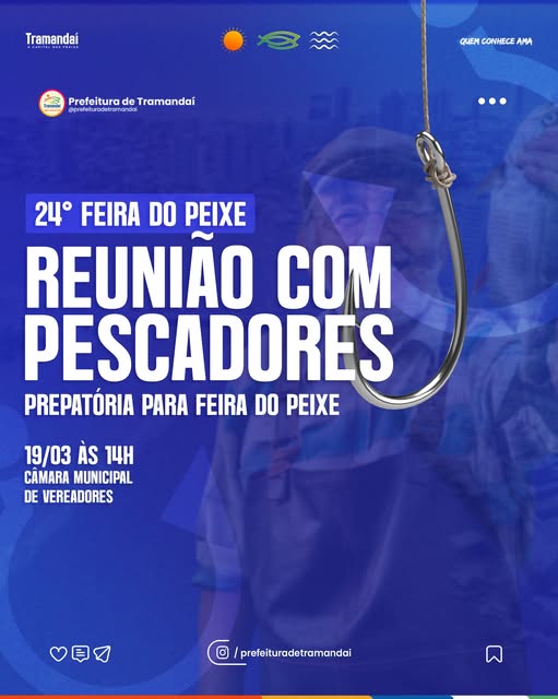 A Prefeitura de Tramandaí, através da Secretaria de Pesca e Agricultura, convida todos os pescadores do município para participarem da reunião preparatória da 24ª Feira do Peixe.