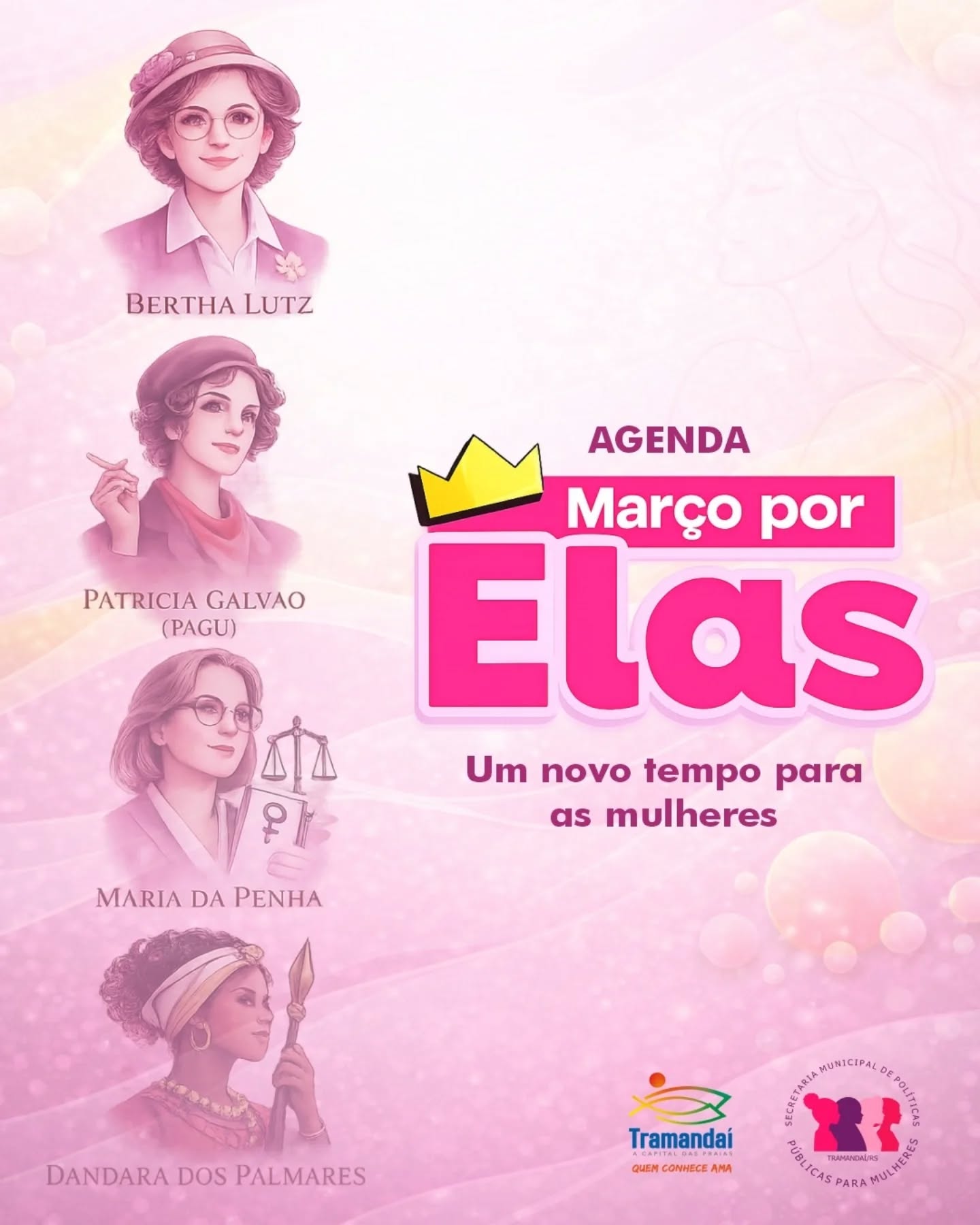 A Prefeitura de Tramandaí, por meio da Secretaria Municipal de Políticas Públicas para Mulheres, preparou uma programação especial durante todo o mês de março, reafirmando o compromisso com a valorização, o respeito e o fortalecimento das mulheres em nossa cidade.