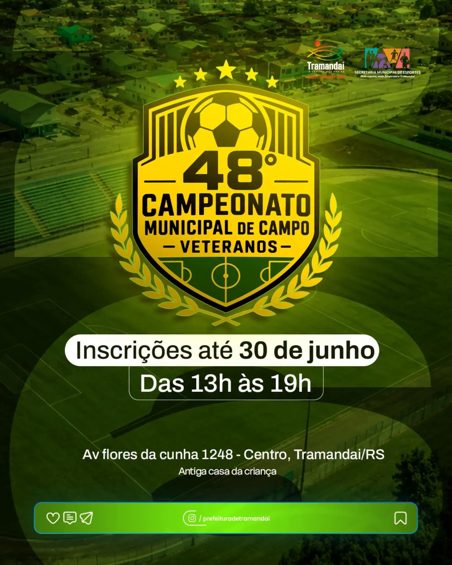 A Prefeitura de Tramandaí, por meio da Secretaria Municipal de Esportes, convida as equipes a participarem de mais uma edição de uma das competições mais tradicionais do esporte tramandaiense.