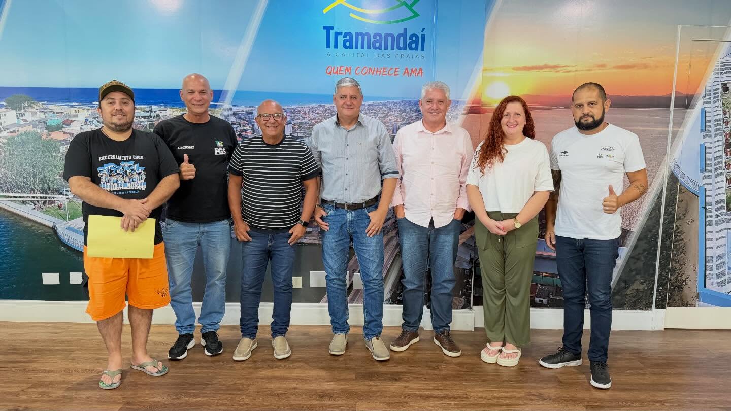 Na tarde desta quarta-feira (08/04), o prefeito Juarezinho e o vice-prefeito Claudiomir, junto de Kellen Buffi, representando a Secretaria de Esportes, receberam no gabinete representantes importantes do cenário do surf gaúcho.